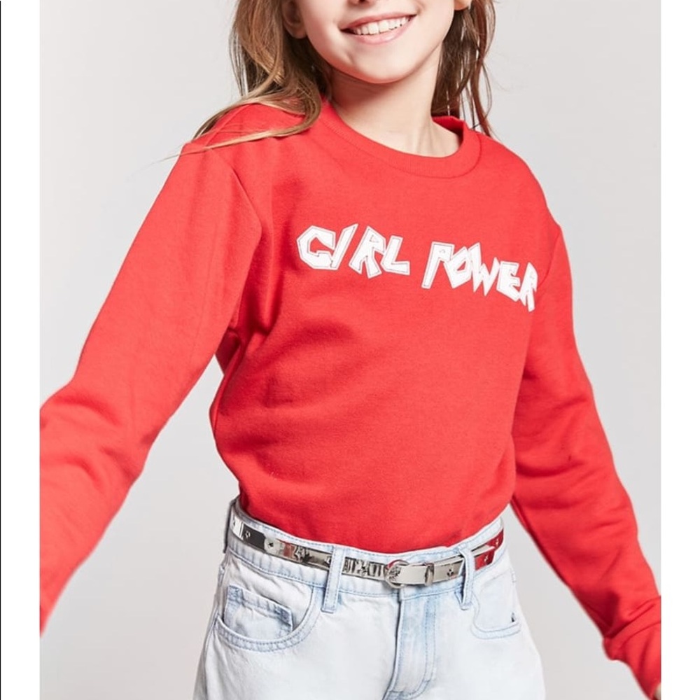 Red sweatshirt that is really soft worn once.